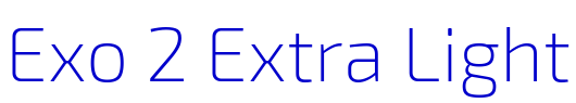 Exo 2 Extra Light шрифт